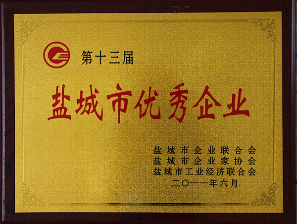 Excellent Enterprise in Yancheng City